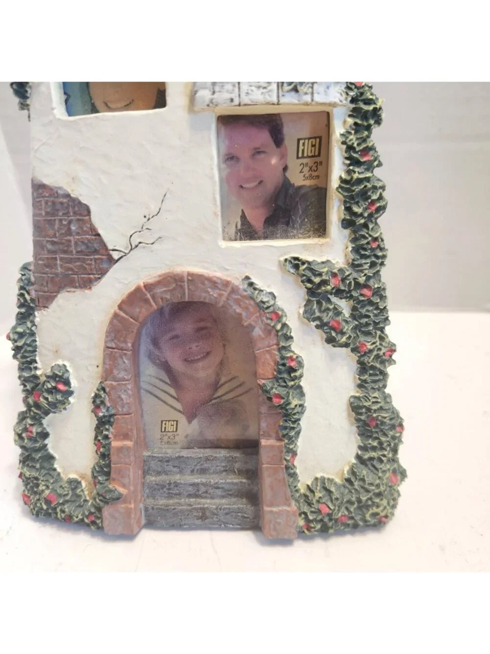 Figi Lighthouse-Themed 3-Photo Resin Frame With Easel Back Holds 2